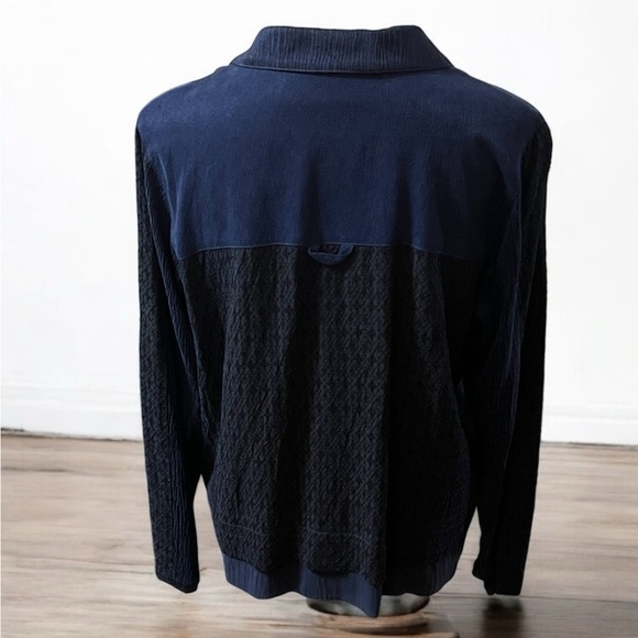 Chico's Blue Blouse with Classic Collar and Relaxed Fit - Picture 3 of 4